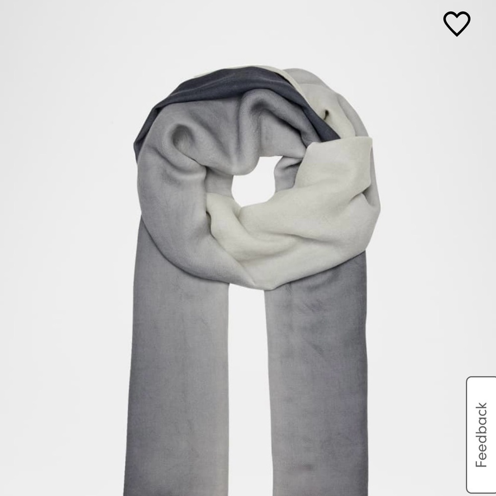 The Cashmere Project Gray and Cream Scarf